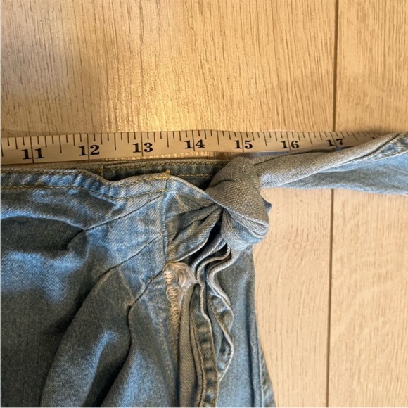 Vintage Liz Claiborne midi Jean skirt wrap style - Picture 3 of 8